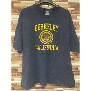 Hanes Beefy -T UC Berkeley Men's 2XL Blue Short Sleeve T Shirt